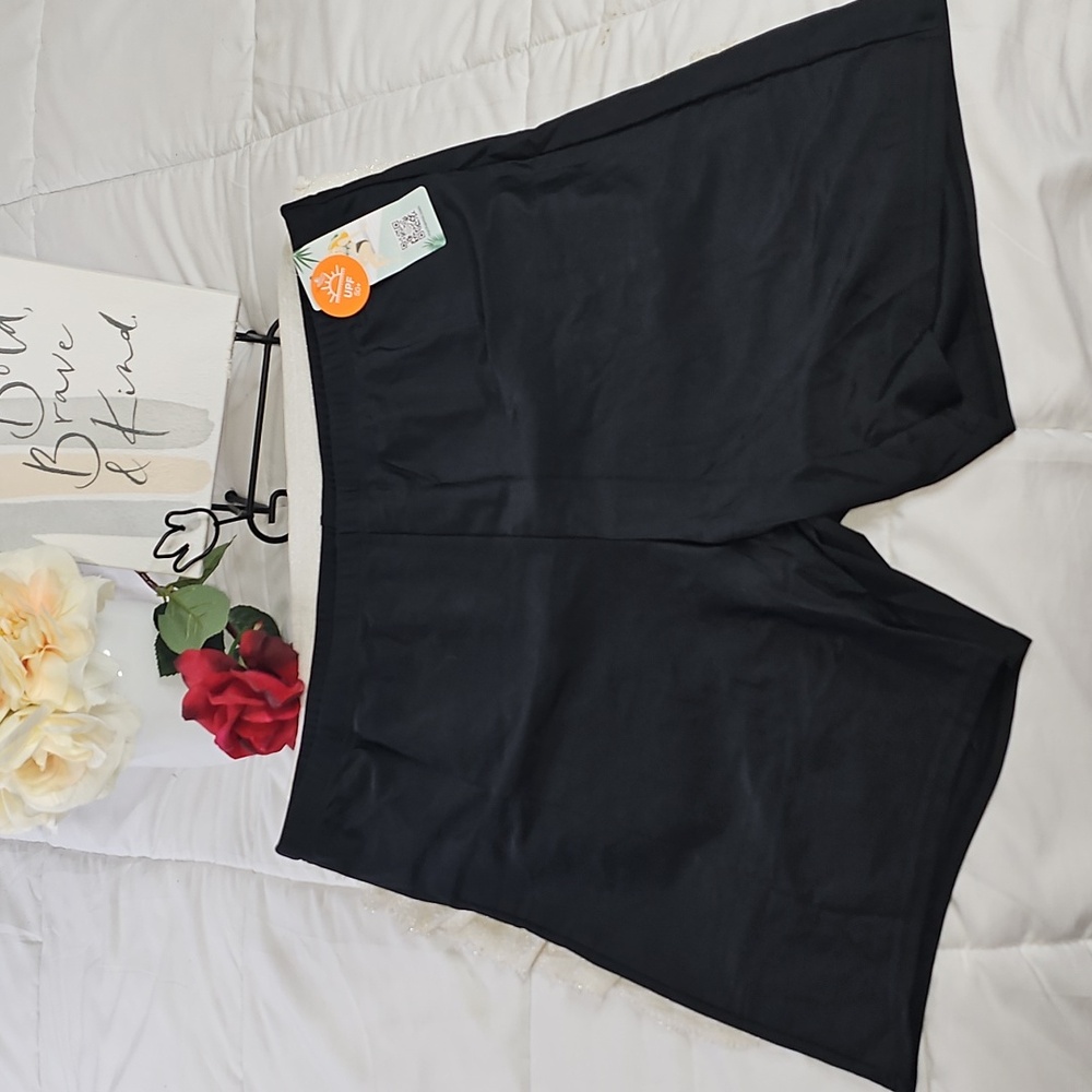 Black Swimsuit Shorts Plus Size Resortwear Beach Shorts elegant wear